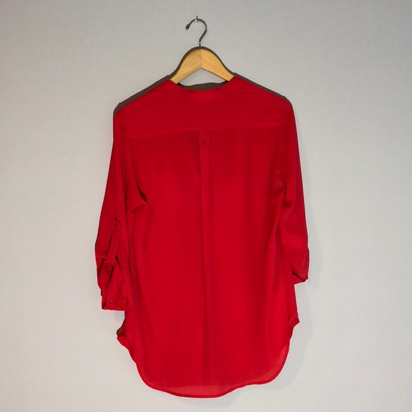 Red Quarter-sleeve Blouse - small - Picture 2 of 5